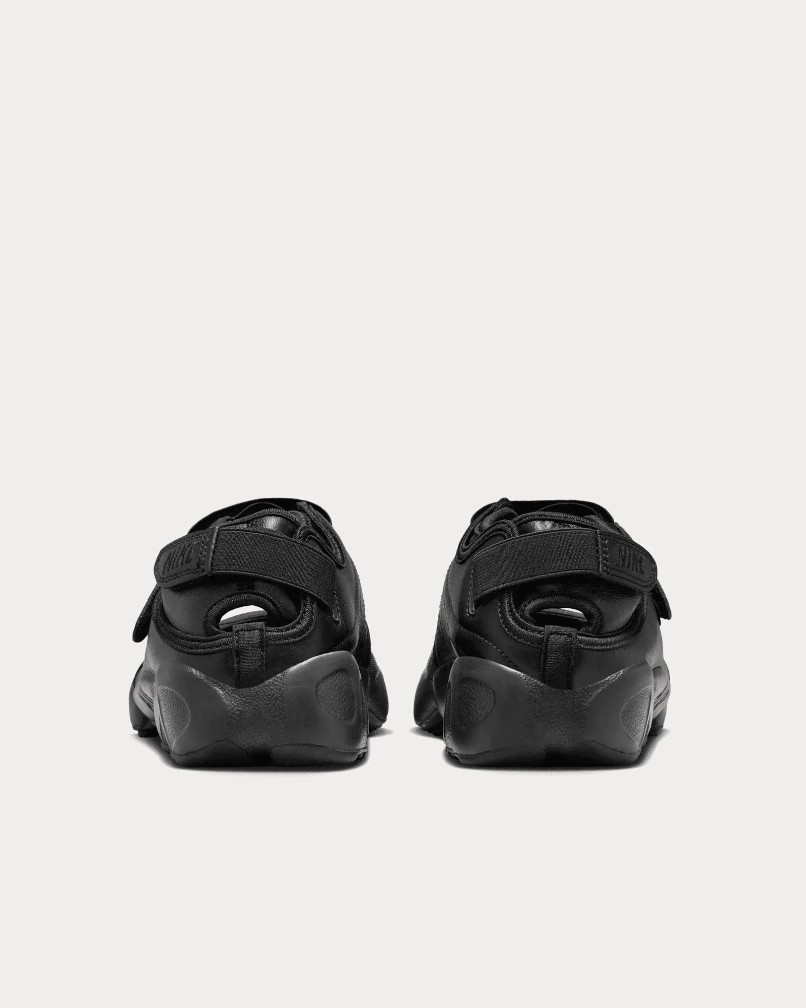 Air Rift Leather Black Slip On Sneakers