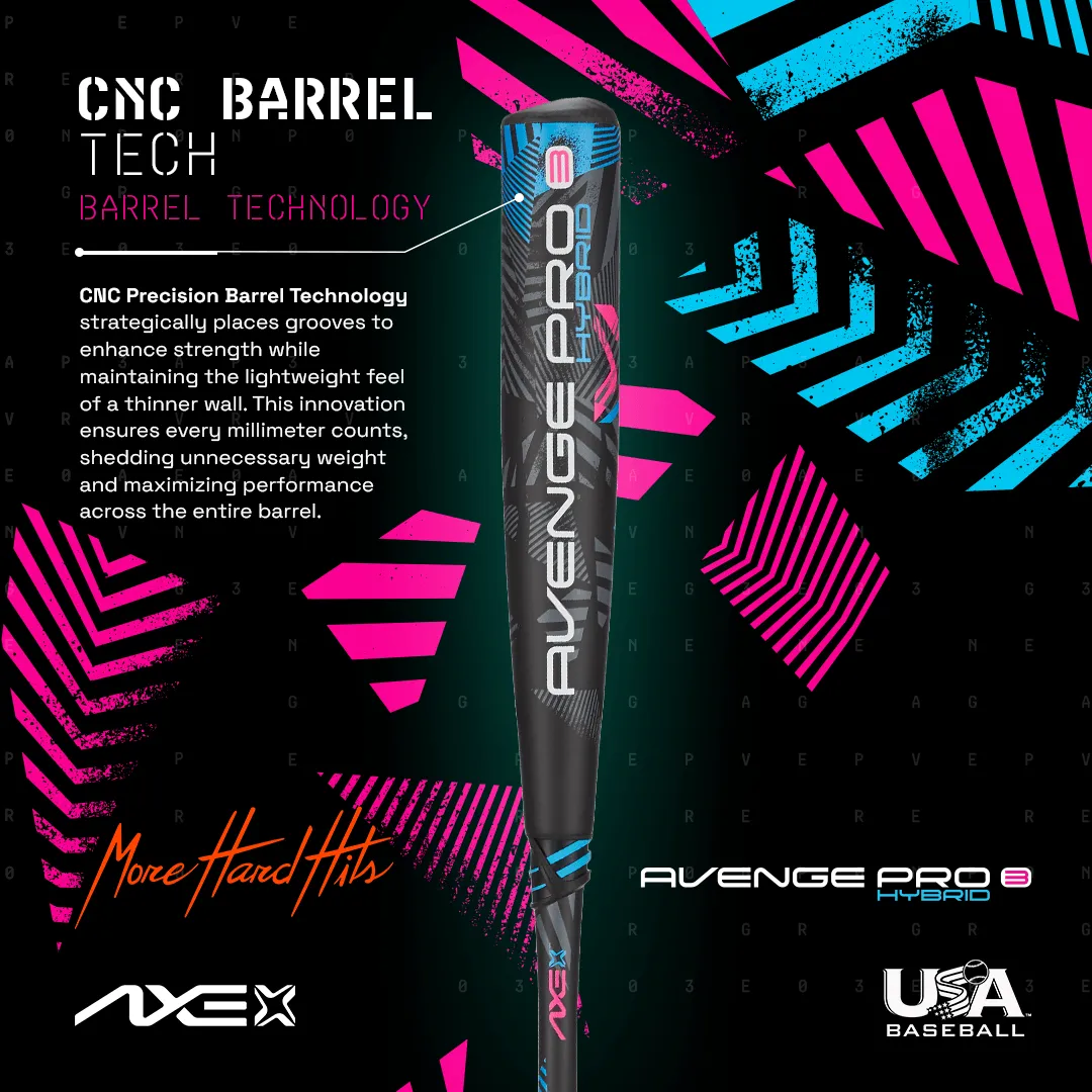 Axe Avenge Pro 3 Hybrid USA Baseball Bat , -10 From Axe Bat