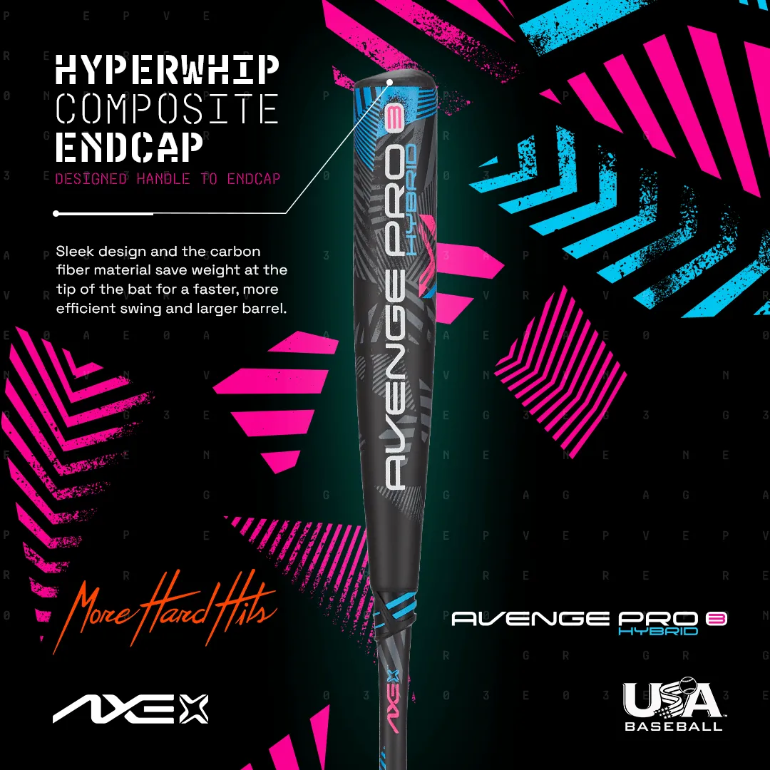 Axe Avenge Pro 3 Hybrid USA Baseball Bat , -8 From Axe Bat