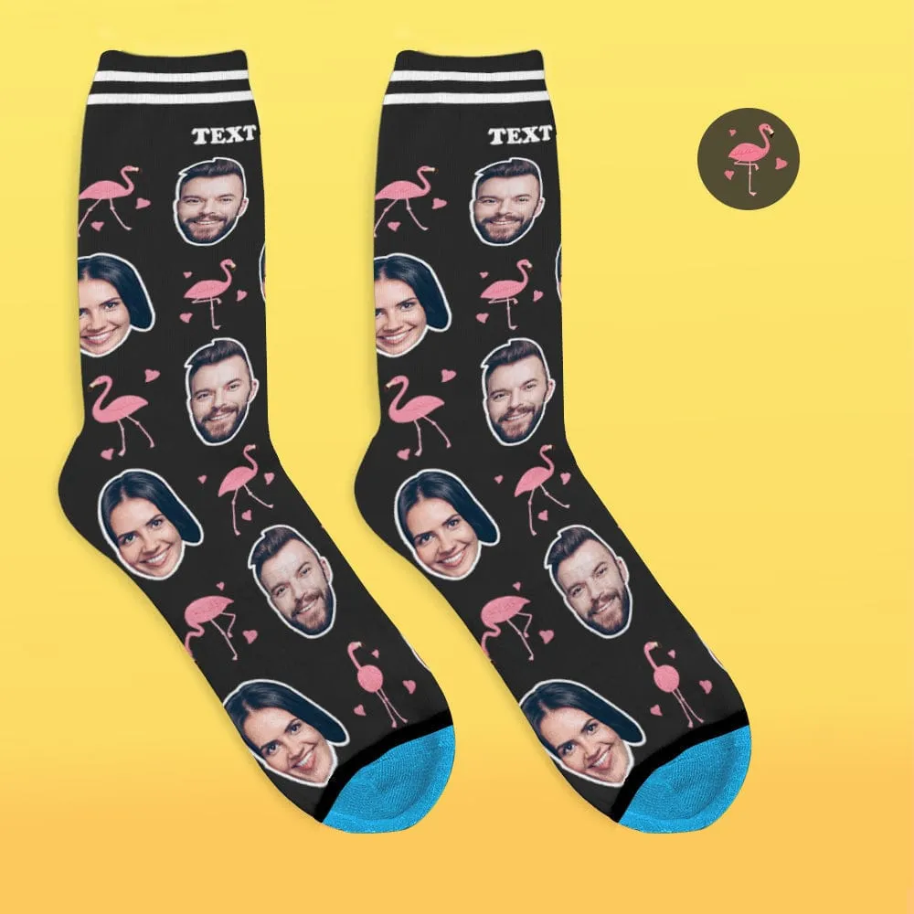 Custom Face Socks 3D Digital Printed Socks Add Pictures and Name - Flamant