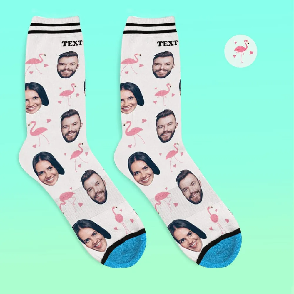 Custom Face Socks 3D Digital Printed Socks Add Pictures and Name - Flamant