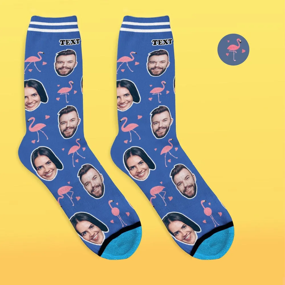 Custom Face Socks 3D Digital Printed Socks Add Pictures and Name - Flamant