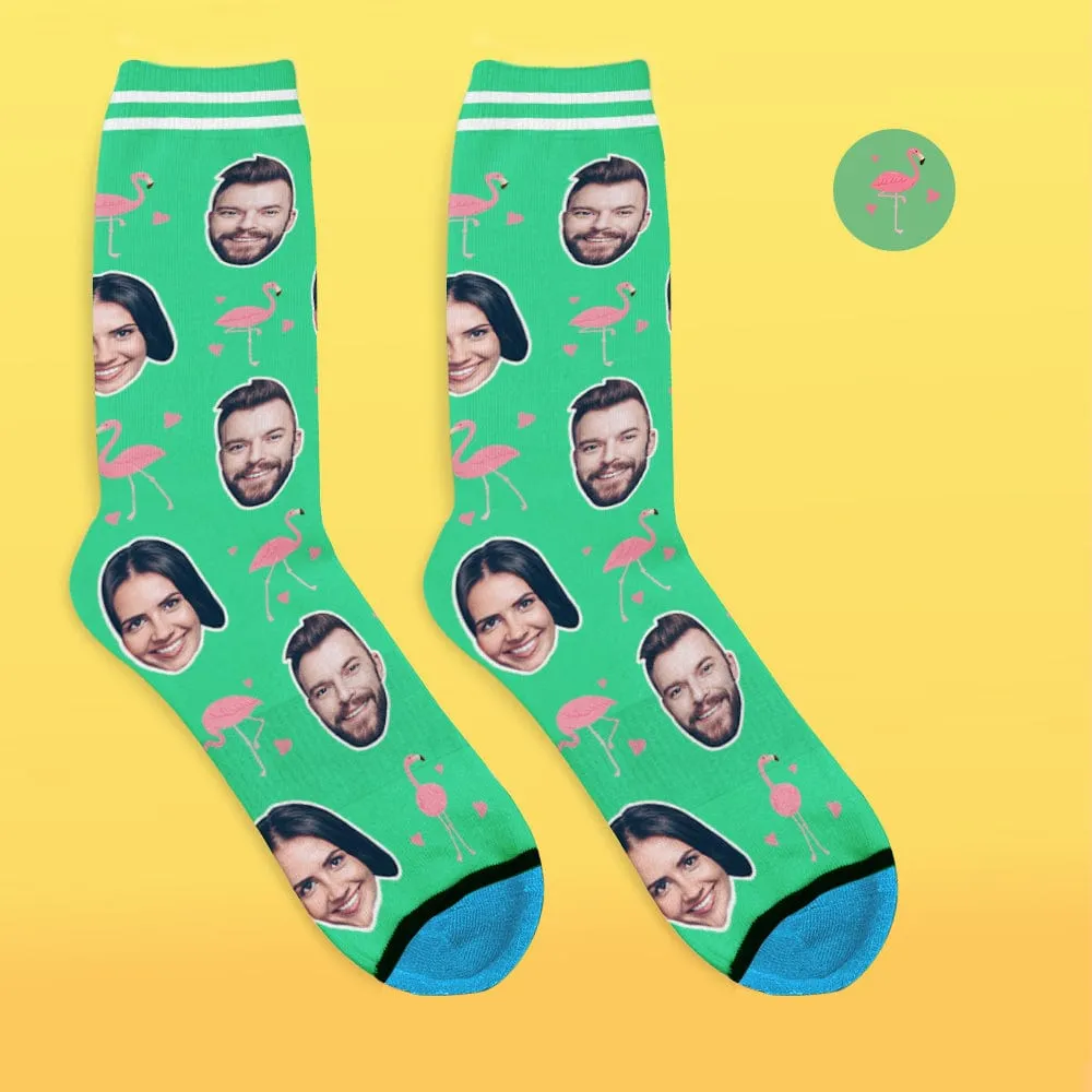 Custom Face Socks 3D Digital Printed Socks Add Pictures and Name - Flamant