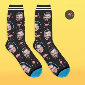 Custom Face Socks 3D Digital Printed Socks Add Pictures and Name - Flamant