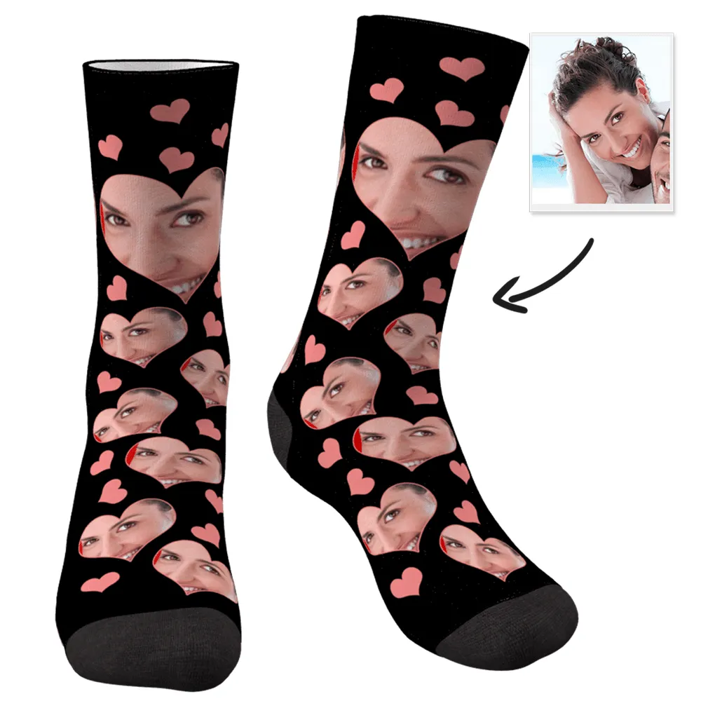 Custom Socks Gift For Girlfriend Valentines Day Gift