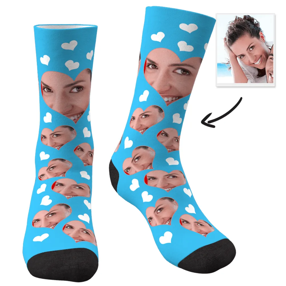 Custom Socks Gift For Girlfriend Valentines Day Gift