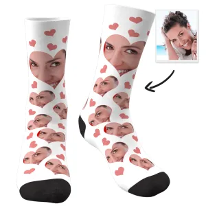 Custom Socks Gift For Girlfriend Valentines Day Gift