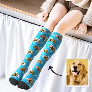 Custom Socks Knee High Socks Gift For Dog Lovers