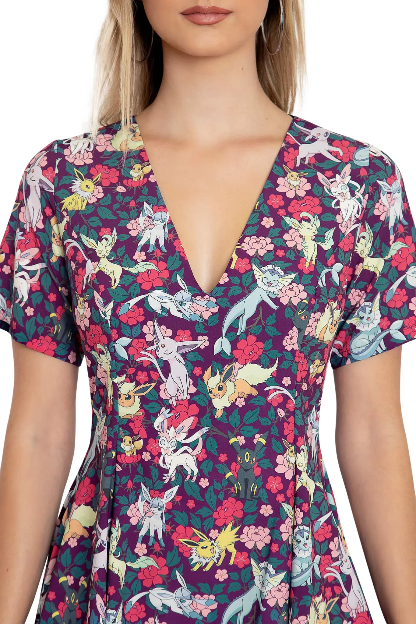 Eevee Evolution Floral V Dress