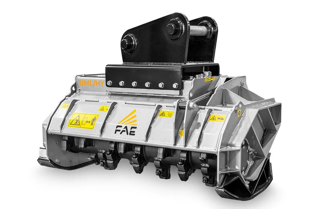 FAE Forestry Mulcher With Fixed Tooth Rotor | From 7-15 TON | Model UML/HY Series | 43"-53" Working Width | For Excavator