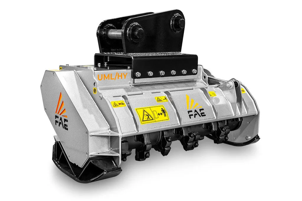 FAE Forestry Mulcher With Fixed Tooth Rotor | From 7-15 TON | Model UML/HY Series | 43"-53" Working Width | For Excavator