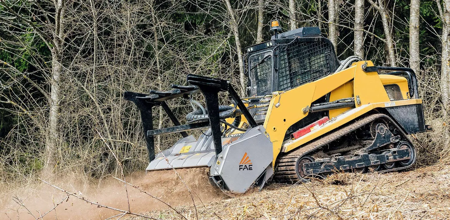 FAE Forestry Mulcher With Sonic System - High Flow | Model UML/SSL/SONIC150 | 75-120 HP | For Skid Steer