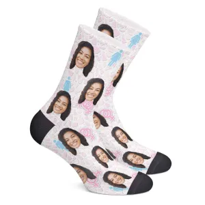 Gift For Her Custom Socks with Her Symbol