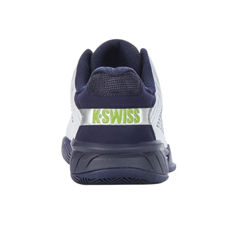 K-Swiss Hypercourt Express 2 White, Peacoat, & Silver Men's Tennis Shoes