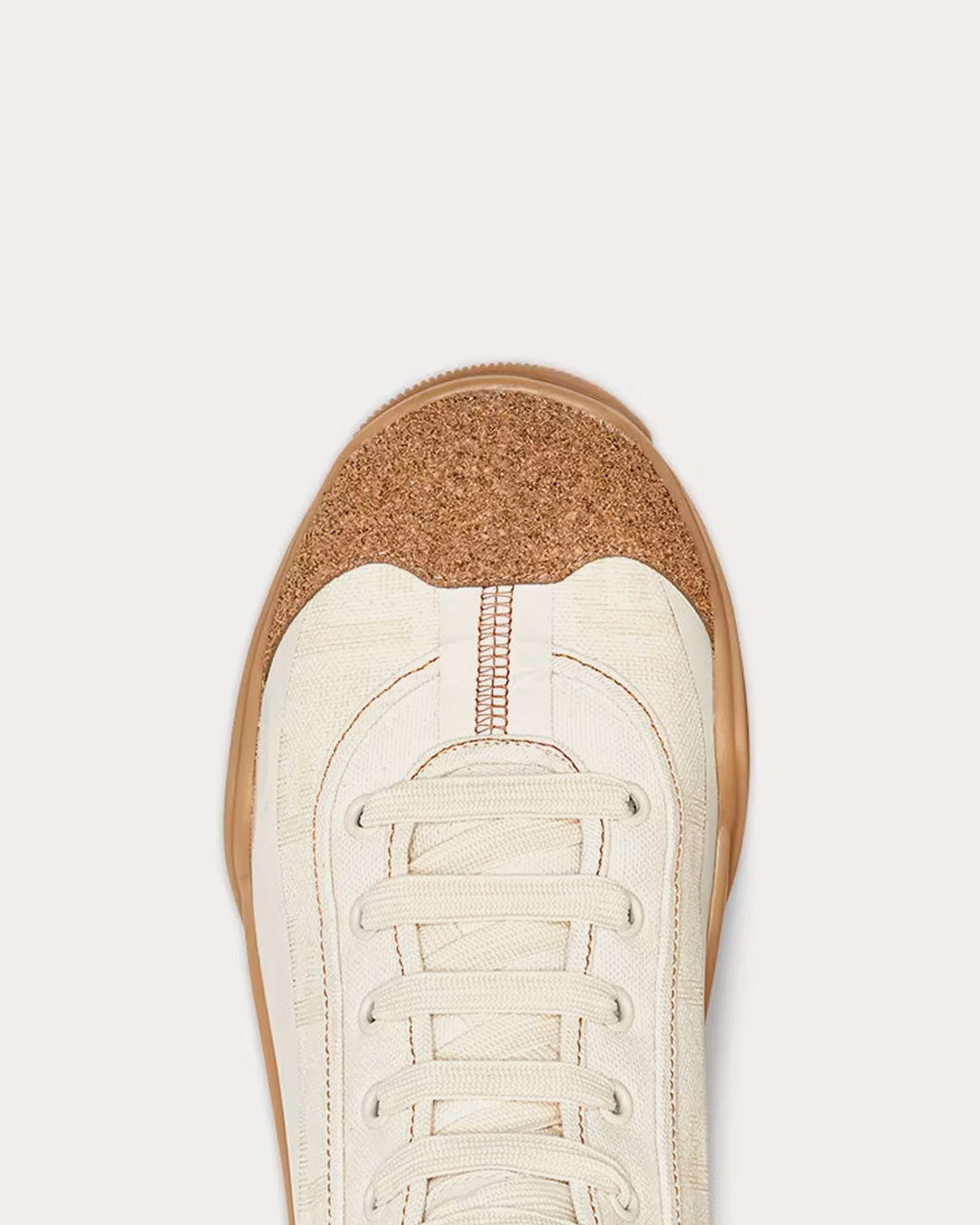 Lab Fabric White Mid Top Sneakers