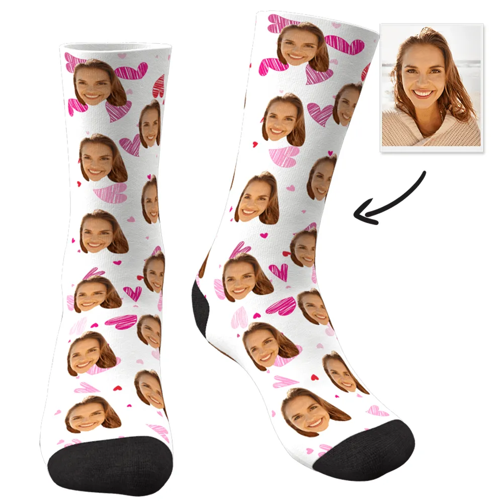 Long Distance Relationship Gift Custom Photo Socks