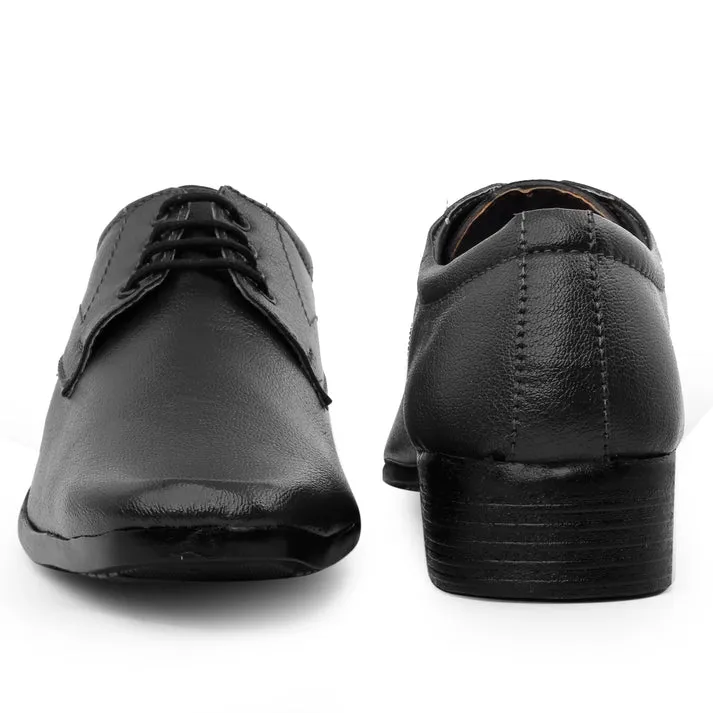 s Formal Derby Lace-Up Black Shoes for Men