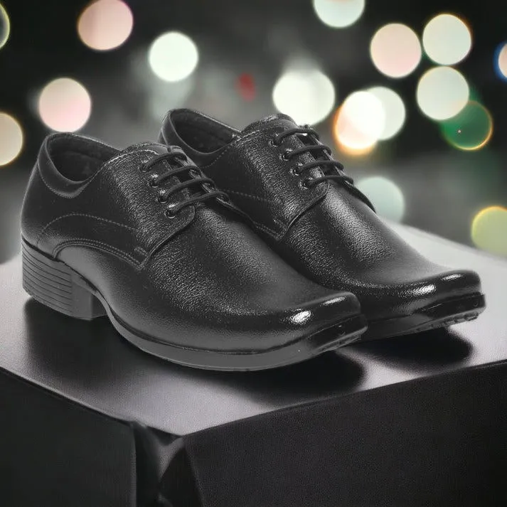 s Formal Derby Lace-Up Black Shoes for Men