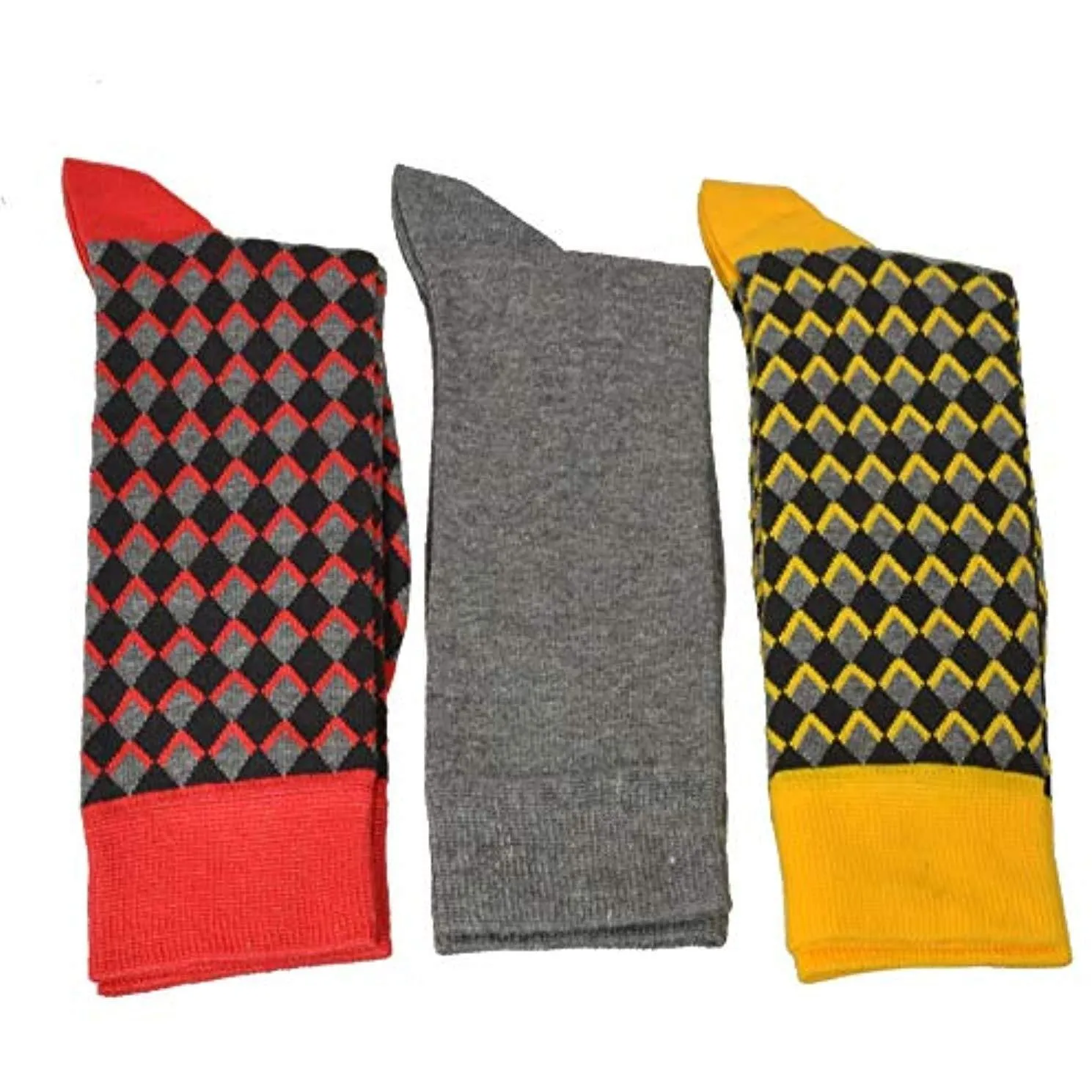 Sierra 2 and 3 pair packs Men's Casual Cotton Blend Mid Calf Dress Crew Socks