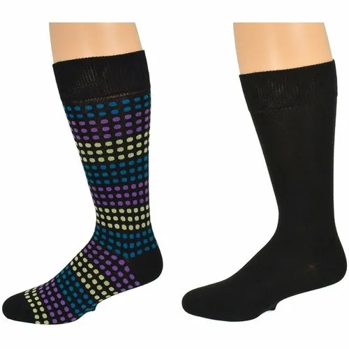 Sierra 2 and 3 pair packs Men's Casual Cotton Blend Mid Calf Dress Crew Socks