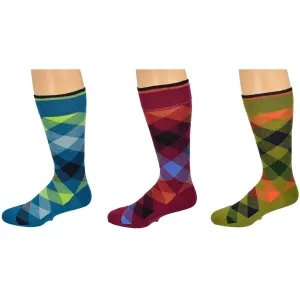 Sierra 2 and 3 pair packs Men's Casual Cotton Blend Mid Calf Dress Crew Socks