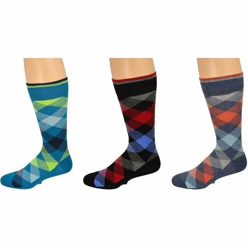 Sierra 2 and 3 pair packs Men's Casual Cotton Blend Mid Calf Dress Crew Socks