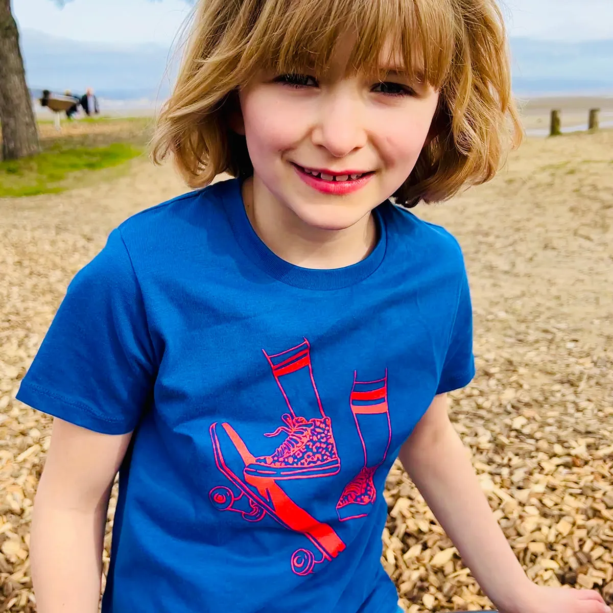 Skater Kids Tshirt Bright Blue