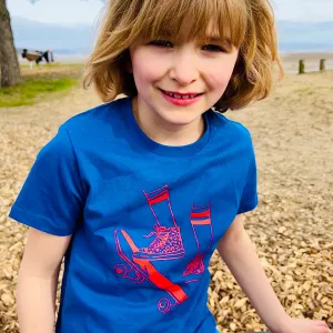 Skater Kids Tshirt Bright Blue