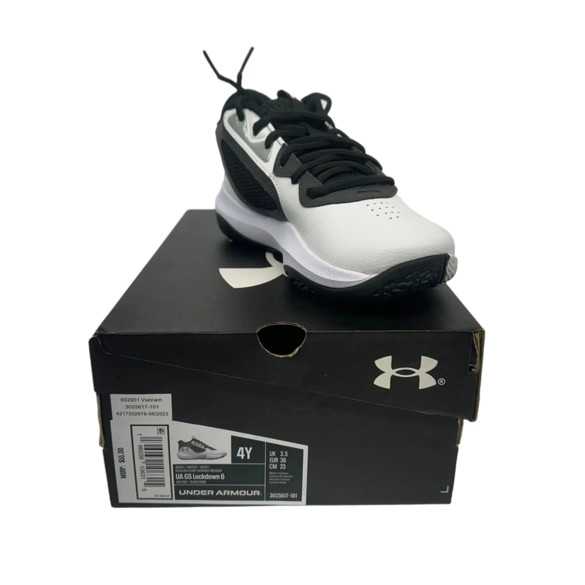 Under Armour UA Lockdown 6 Basketball Shoes - Unisex, Size 4 BOYS , New