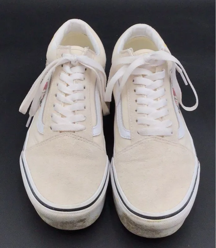 Vans Women's Cream Floral Athletic Shoes - Size 9.5