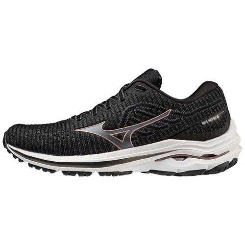 Women's Wave Inspire 18 Waveknit Running Shoe - Ebony - Regular (B)